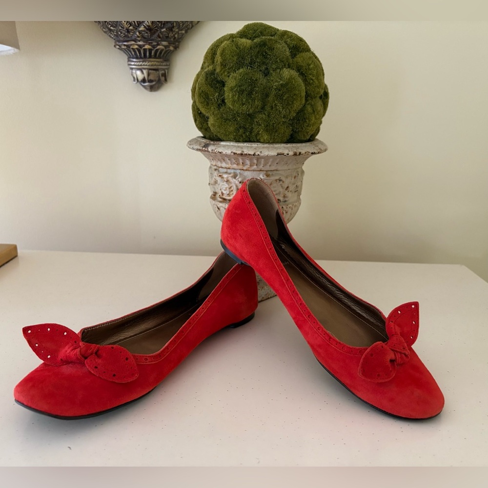 J.Crew Ballet Flats in Red Suede